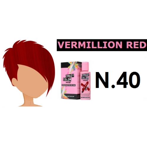 Crazy Color N.40 - Vermillion Red