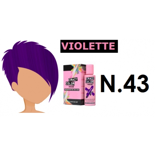 Crazy Color - Colore semipermanente per capelli N.43 - Violette