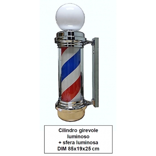 Barber Pole con Sfera Luminosa