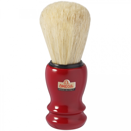 Omega Pennello Da Barba Tasso Manico Rosso