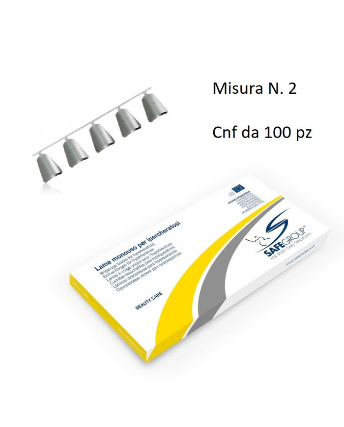SAFE LAME SGORBIE N. 2 - CNF 100 PZ ( CNF GIALLO )