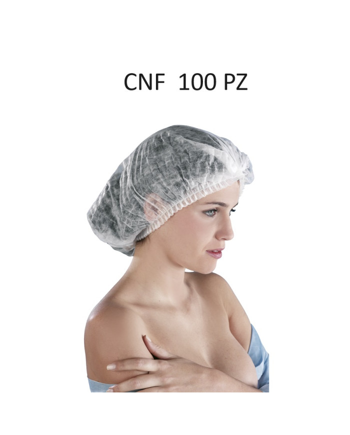 CUFFIA IN TNT 100 PZ MONOUSO ELASTICHE