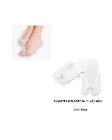 INFRADITO CIABATTINE POLIETILENE 50 PZ