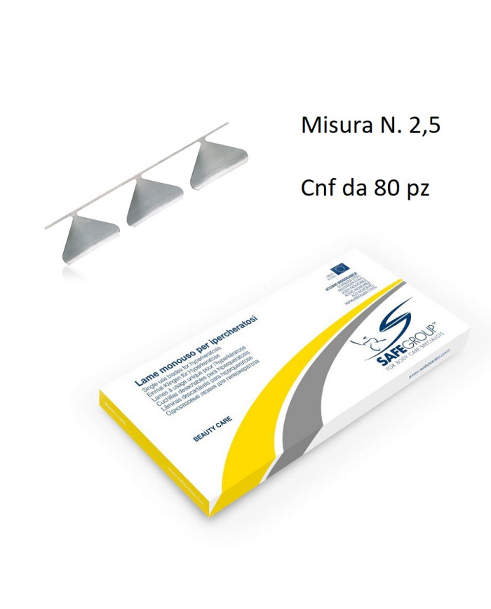 SAFE LAME SGORBIE N. 2,5 - CNF 80 PZ (CNF GIALLO)