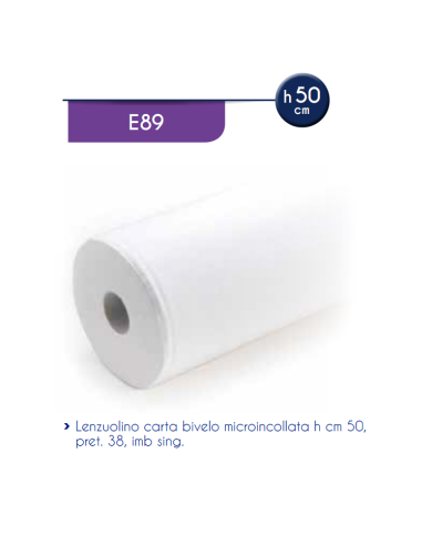 LENZUOLINO CARTA ROTOLO BIVELO H 50 CM.