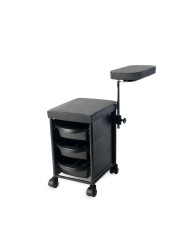 SGABELLO MANICURE CON TIRETTI NERO LABOR