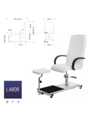 poltrona pedicure poggiavaschetta e poggiapiedi