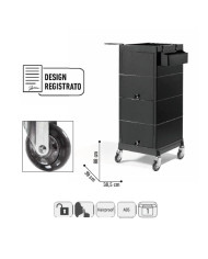 carrello discrete nero parrucchieri a scomparsa