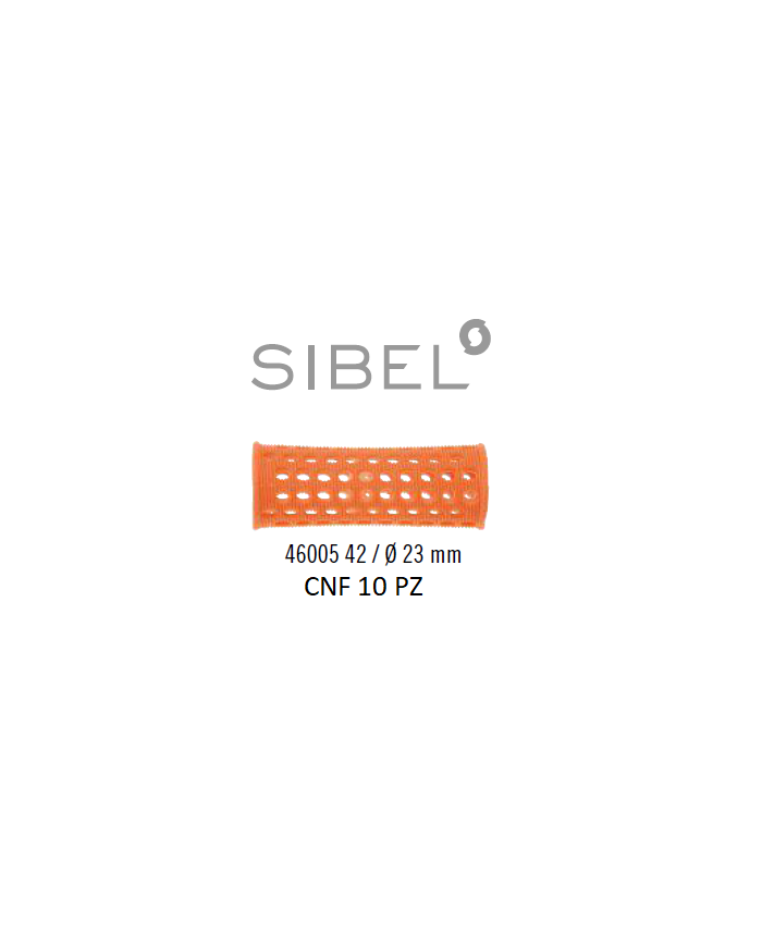 BIGODINI PLASTICA+SPILLONI X10 ARANCIO 23MM SIBEL