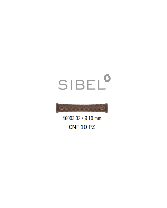 BIGODINI PLASTICA+SPILLONI X10 MARRONE 10MM SIBEL