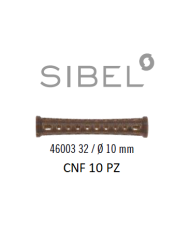BIGODINI PLASTICA+SPILLONI X10 MARRONE 10MM SIBEL