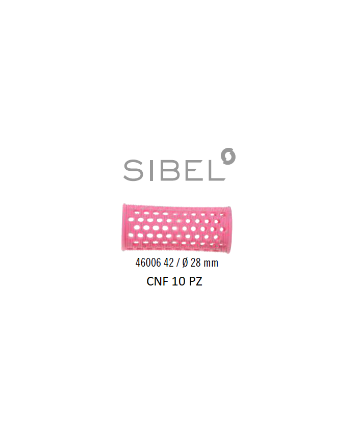 BIGODINI PLASTICA+SPILLONI X10 ROSA 28MM SIBEL