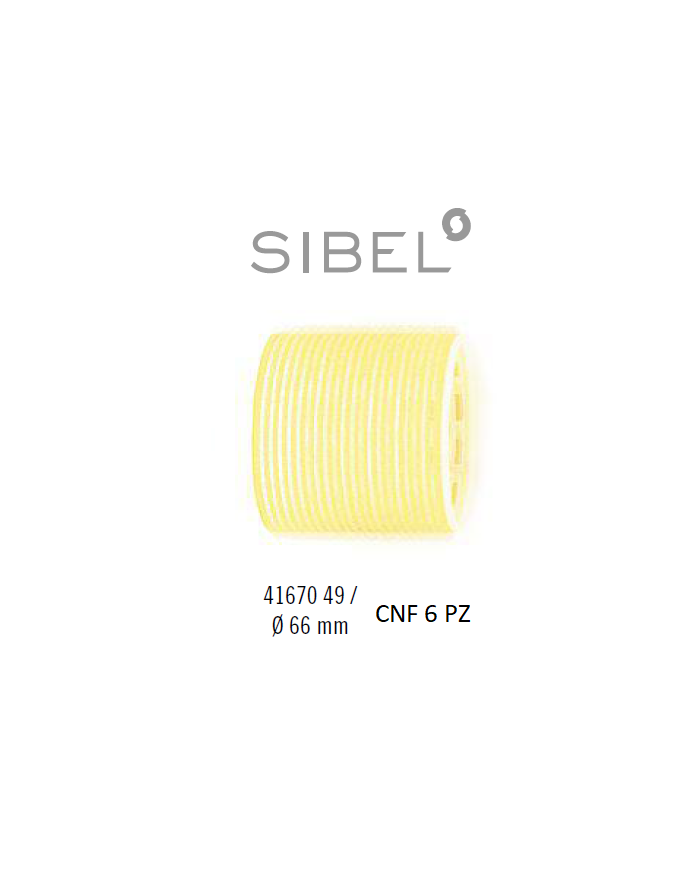 BIGODINI VELCRO CNF X6  GIALLO 66MM. - SIBEL