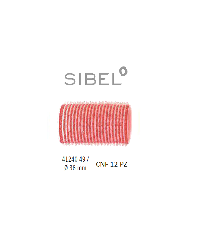 BIGODINI VELCRO CNF X12 ROSSO 36MM. - SIBEL
