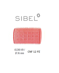 BIGODINI VELCRO CNF X12 ROSSO 36MM. - SIBEL