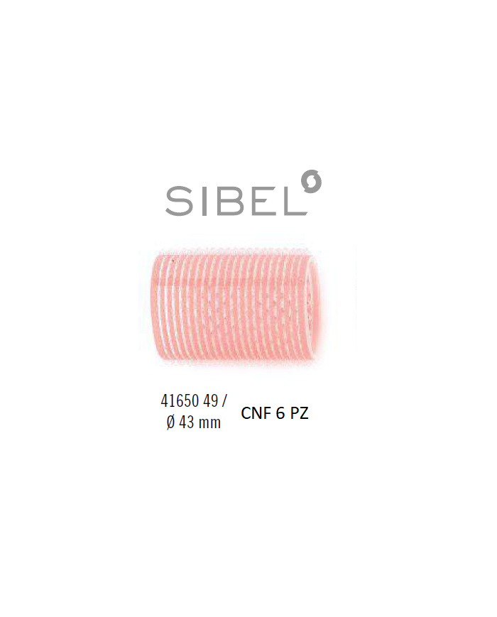 BIGODINI VELCRO CNF X6  ROSA 43MM. - SIBEL