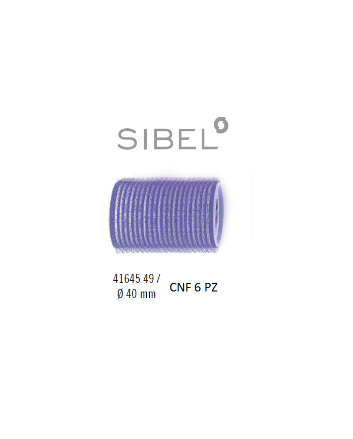 BIGODINI VELCRO CNF X6  BLU 40MM. - SIBEL