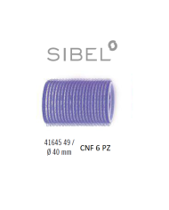 BIGODINI VELCRO CNF X6  BLU 40MM. - SIBEL