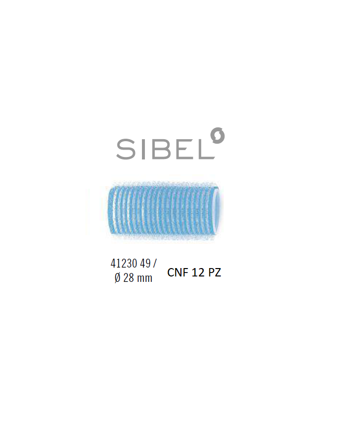 BIGODINI VELCRO CNF X12 CELESTE 28MM - SIBEL