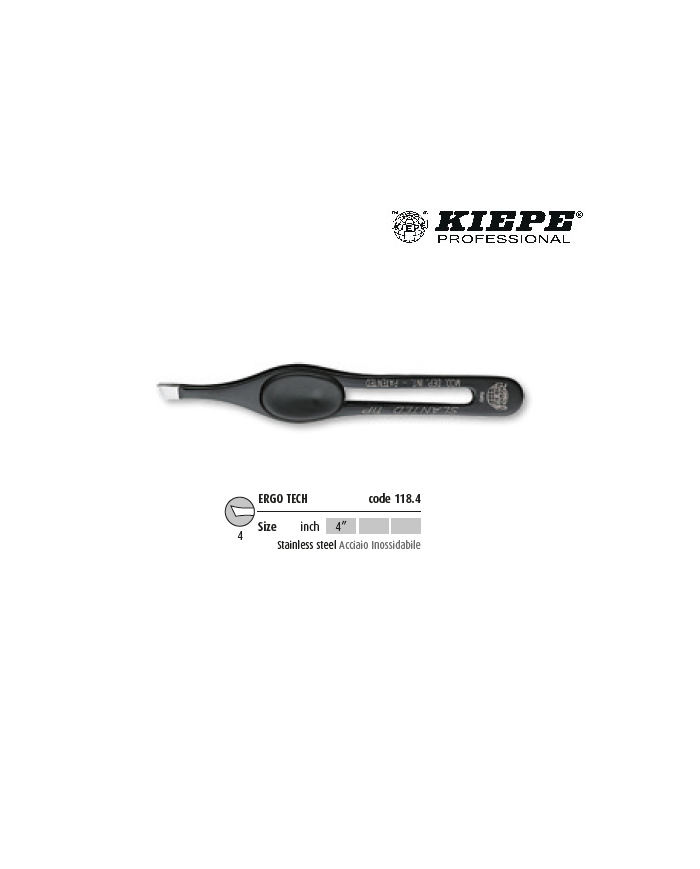 PINZETTA ERGO TECH EVO PUNTA OBLIQUA - KIEPE