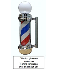 barber pole insegna cilind- vintage luminosa sfera