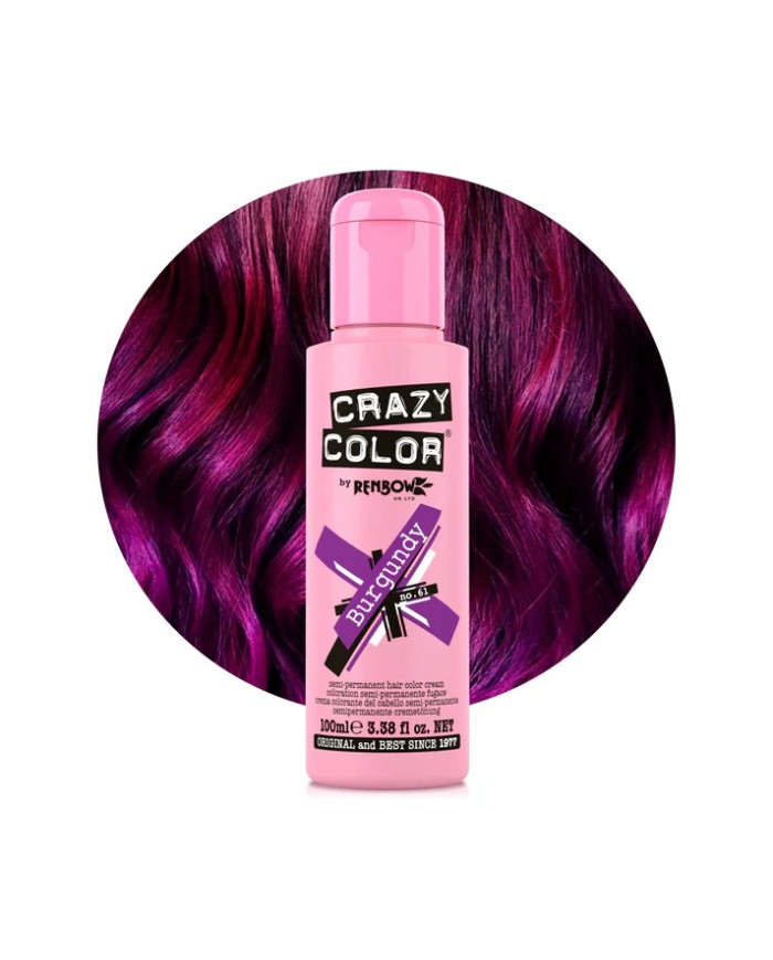 CRAZY COLOR RENBOW - N.61 BURGUNDY 100 ML