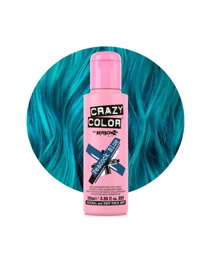 CRAZY COLOR RENBOW - N.45 PEACOCK BLUE 100 ML