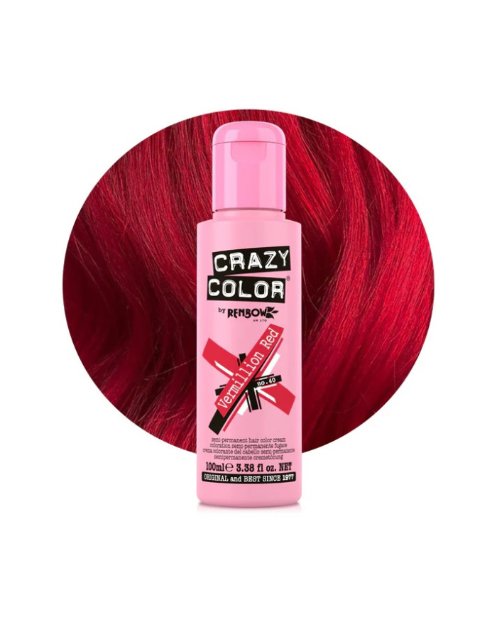 CRAZY COLOR RENBOW - N.40 VERMILLION RED 100 ML