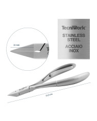 TRONCHESE RETTA ACCIAIO INOX CM 12 - TECNIWORK