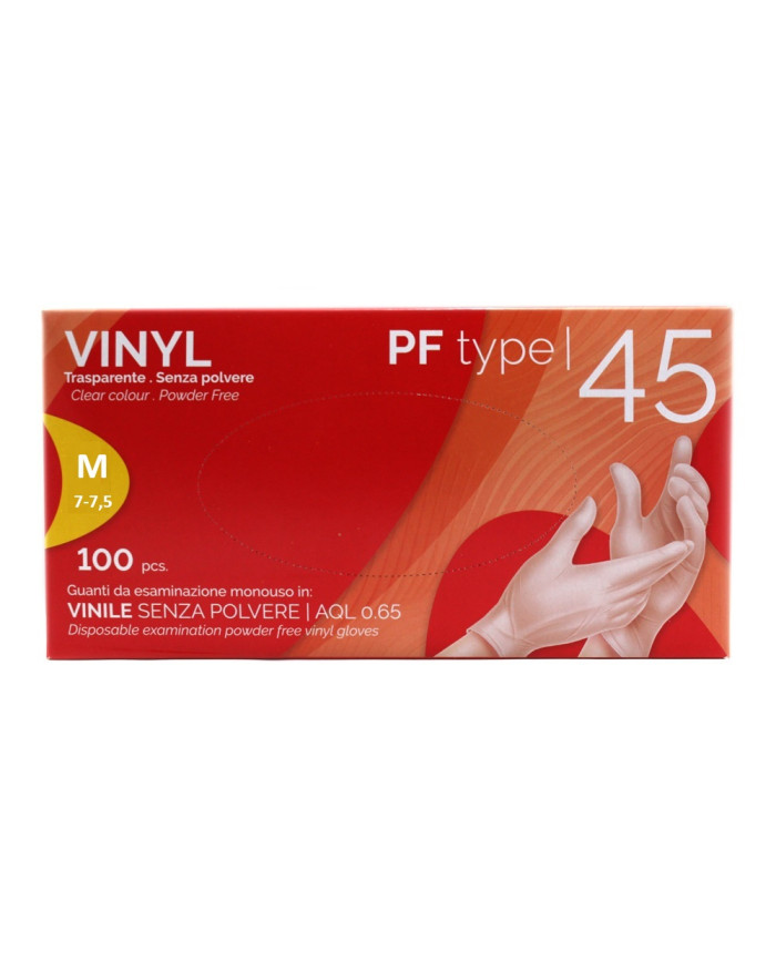 GUANTI IN VINILE SENZA POLVERE CNF 100 PZ MIS M