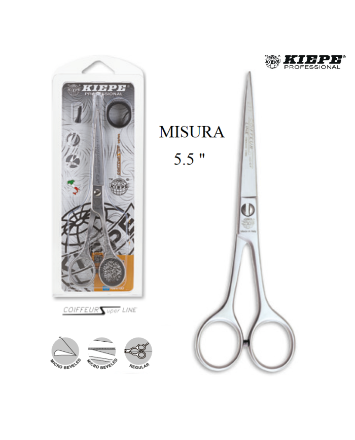KIEPE FORBICI SERIE SATIN 1 FILO MICRODENTATA 5,5