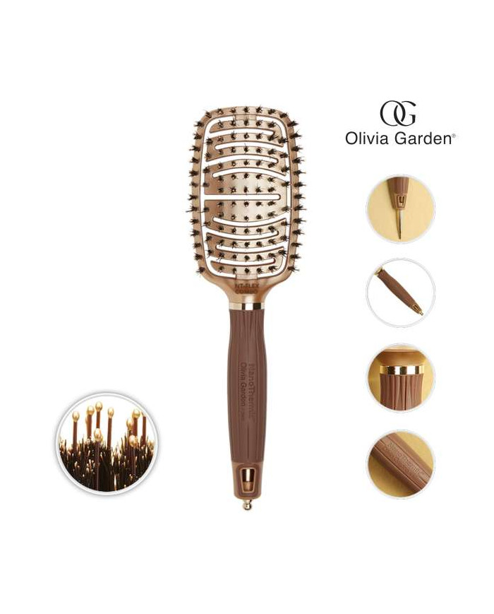 OLIVIA GARDEN SPAZZOLA FLEX COMBO GOLD
