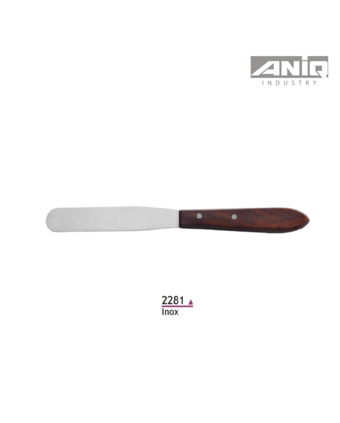 SPATOLA STENDICERA DRITTA INOX MANICO LEGNO