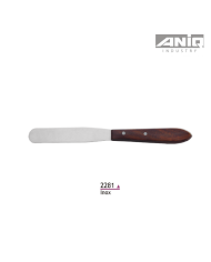 SPATOLA STENDICERA DRITTA INOX MANICO LEGNO