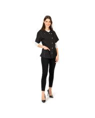 LABOR CASACCA DONNA ADELE NERA CON LACCI E FIBBIE