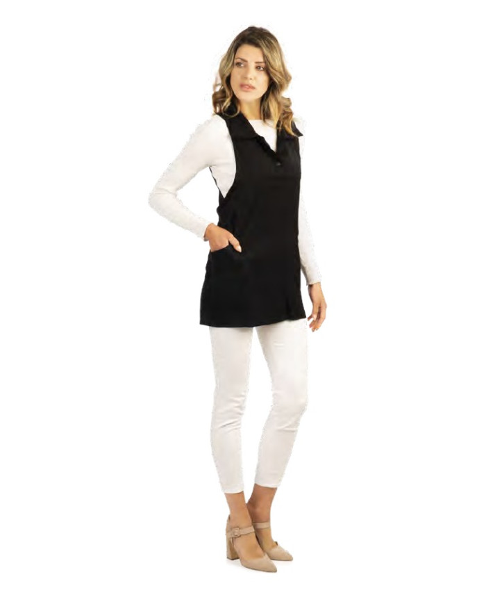 GREMBIULE PROFESSIONALE DONNA ANAIS NERO - LABOR