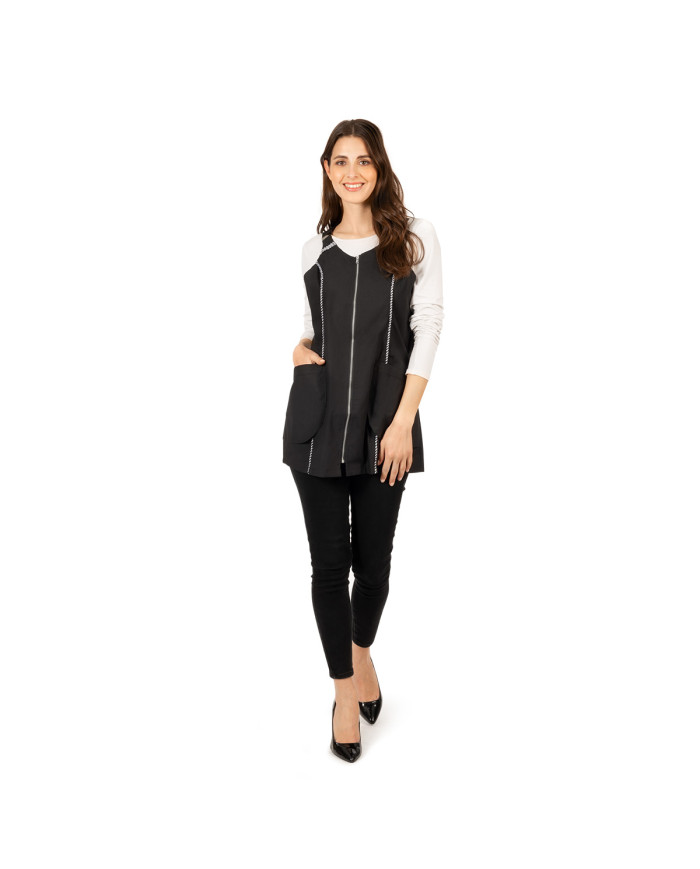 CASACCA DONNA DAMA COL.NERO CORD.BIANCO - LABOR
