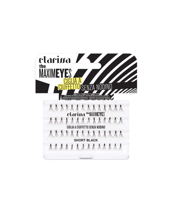 CIGLIA A CIUFFETTO SENZA NODINO SHORT BLACK