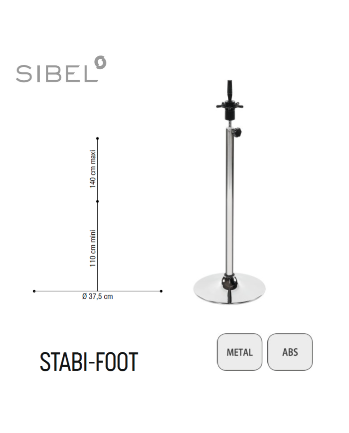 POGGIA TESTINE STABI FOOT BASE METALLO - SIBEL