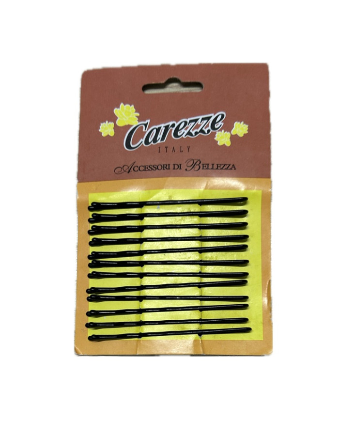 FERRETTINI NERI 12 PZ LUNGHI ONDULATI - CAREZZE