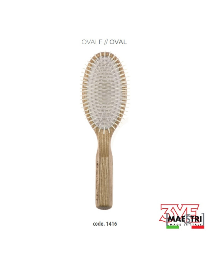 SPAZZOLA FRASSINO OVALE PNEUM.SPILLI PLA - MAESTRI