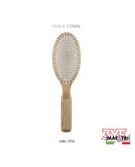 SPAZZOLA FRASSINO OVALE PNEUMATICA SPILLI PLASTICA - MAESTRI