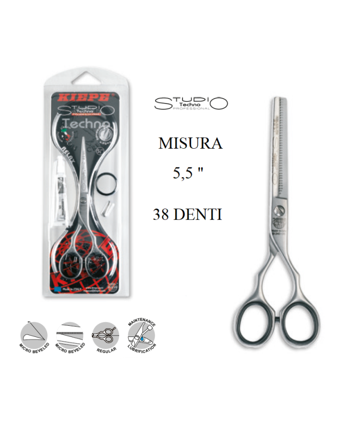 KIEPE FORBICI STUDIO RELAX SFOLTIRE 38 DENTI 5,5