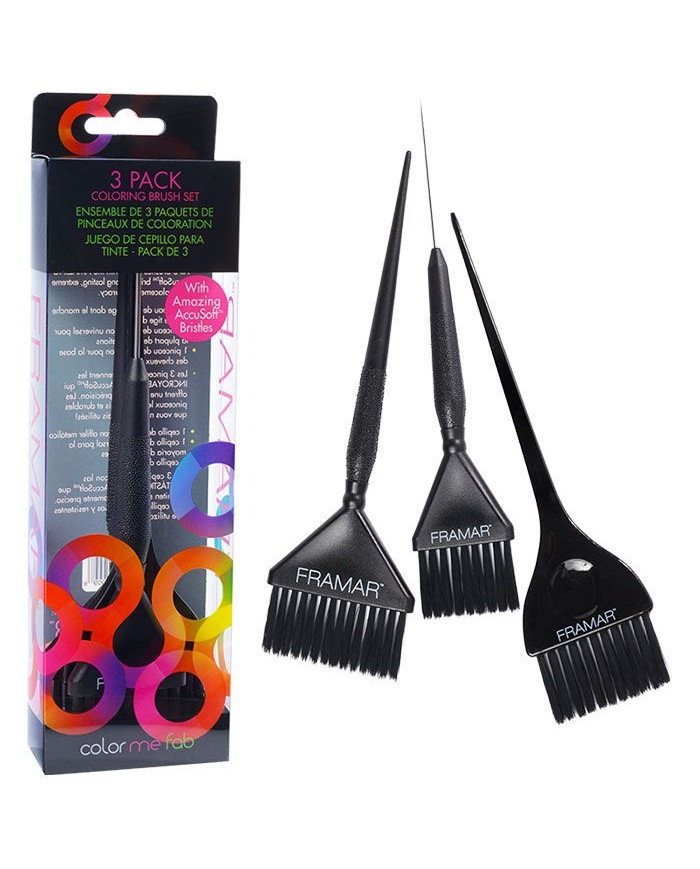 FRAMAR VARIETY COLOR BRUSH SET 3 PZ NERO