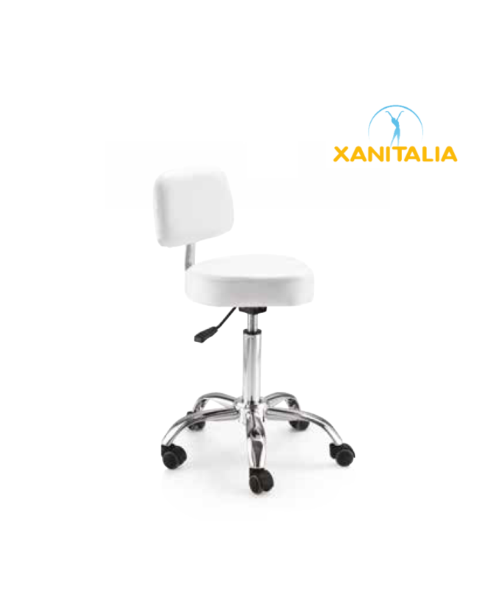 SGABELLO ESTETICA BIANCO SCHIENALE - XANITALIA