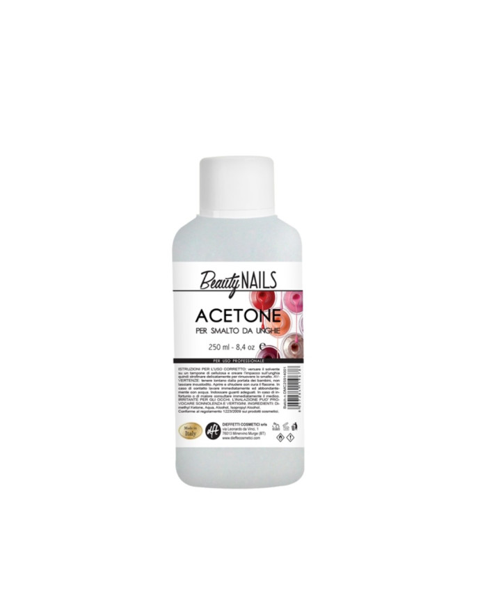 BEAUTY NAILS ACETONE PER SMALTO 100% PURO 250 ML