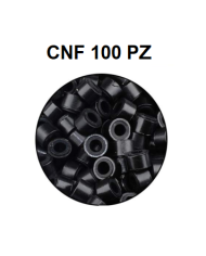 MICRO RING ANELLI C/SILICONE NERO CNF 100 PZ