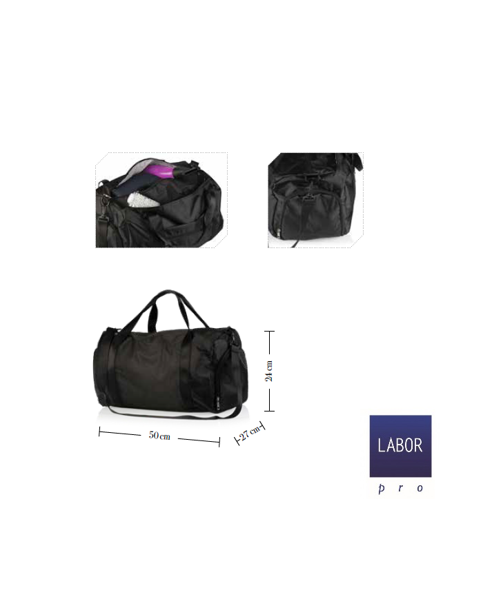 BORSA CON TRACOLLA E TASCHE LATERALI - LABOR