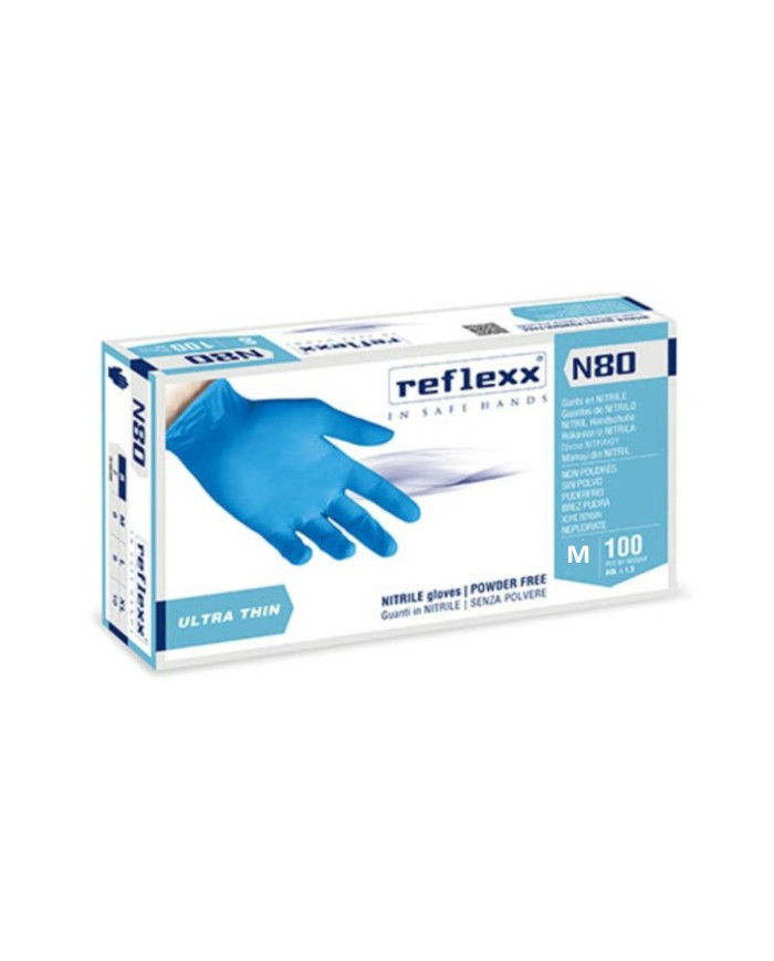GUANTI IN NITRILE BLU CNF 100 PZ M