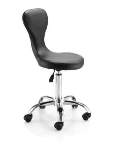 SGABELLO CON SPALLIERA ALTA CLASSIC BLACK